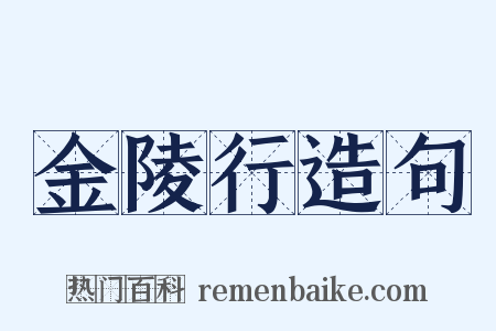 金陵行造句是什么意思的图片